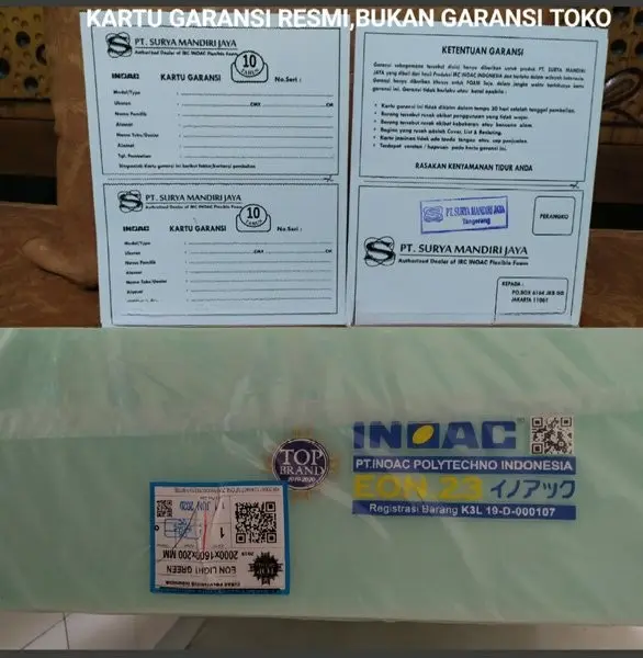 kartu garansi inoac resmi